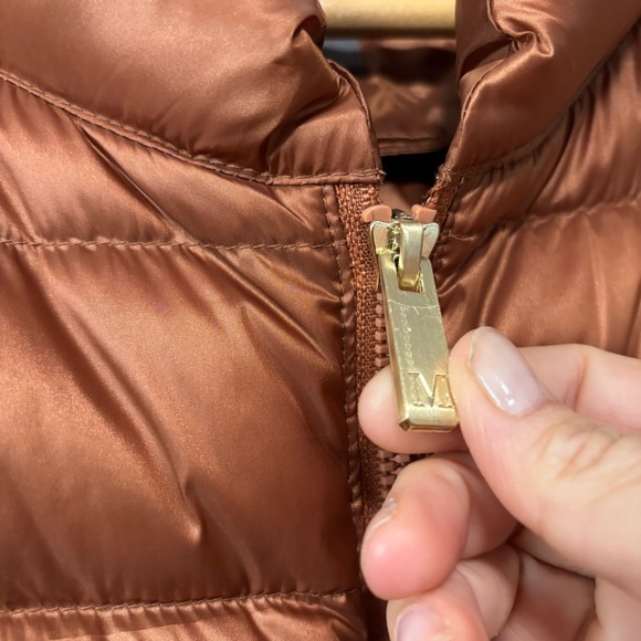 NEW Martha Stewart Spice Copper Short Sleeve Quilted Down Puffer Vest Size L - Picture 4 of 7